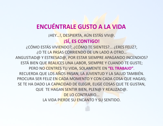 Encuéntrale gusto a la vida Febrero 23 de 2012